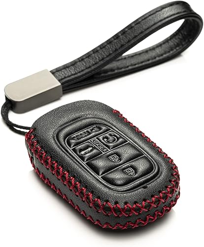 Miniatura 7 de Vitodeco Funda de cuero para llavero compatible con Honda Civic, Honda Civic Hatchback, Honda Accord, Honda HR-V, Honda CRV, Honda Pilot 2023-2024