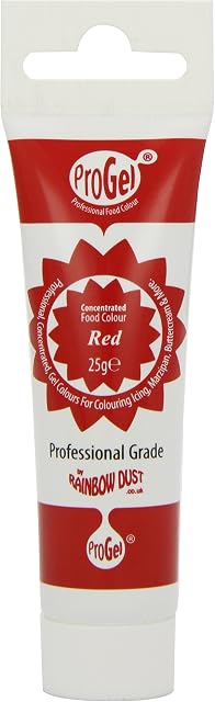 Rainbow Dust Professional Grade Pro-Gel Food Colour, 25 g, Red