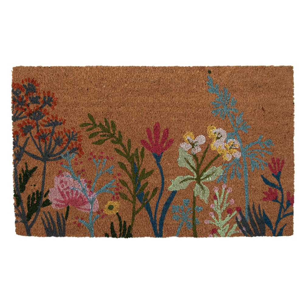 Paillasson fibre de coco haut de gamme Clayre & Eef tapis PVC résistant