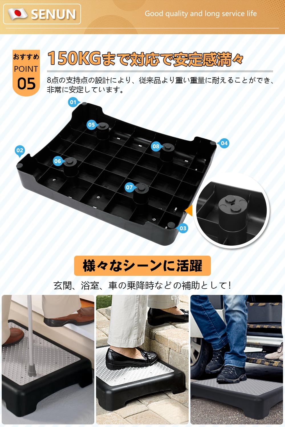 MaT store 踏み台 ステップ台 玄関 ベランダ 段差 低い 乗り降り 滑 Amazon｜MaT store 踏み台 ステップ台 玄関 ベランダ 段差 低い