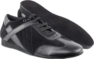 Very Fine Men's Icarus Practice Dance Sneakers - Suede Sole, Arch Support for Ballroom Latin Salsa Dancing