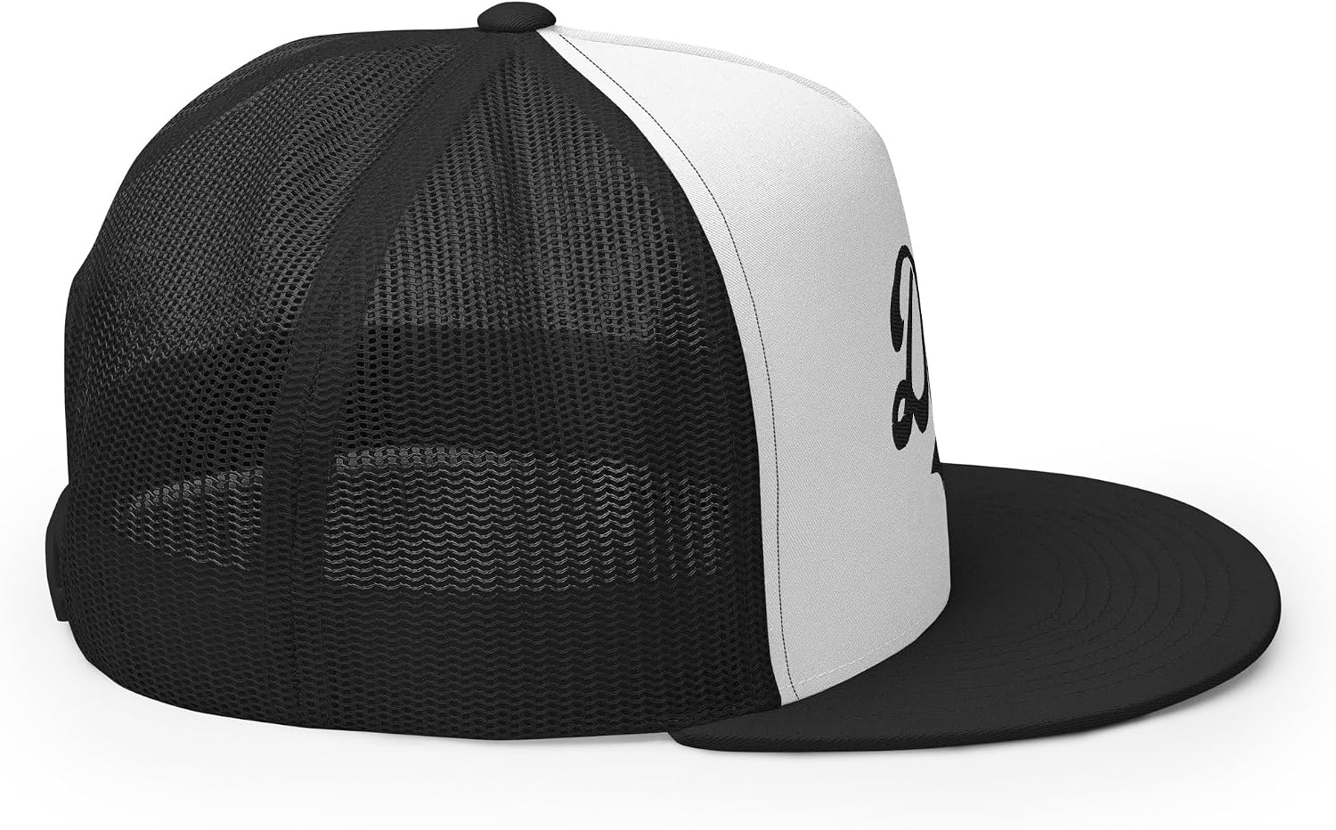 NX Girl Dad Embroidered Flat Bill Trucker Hat High Crown Adjustable Cap