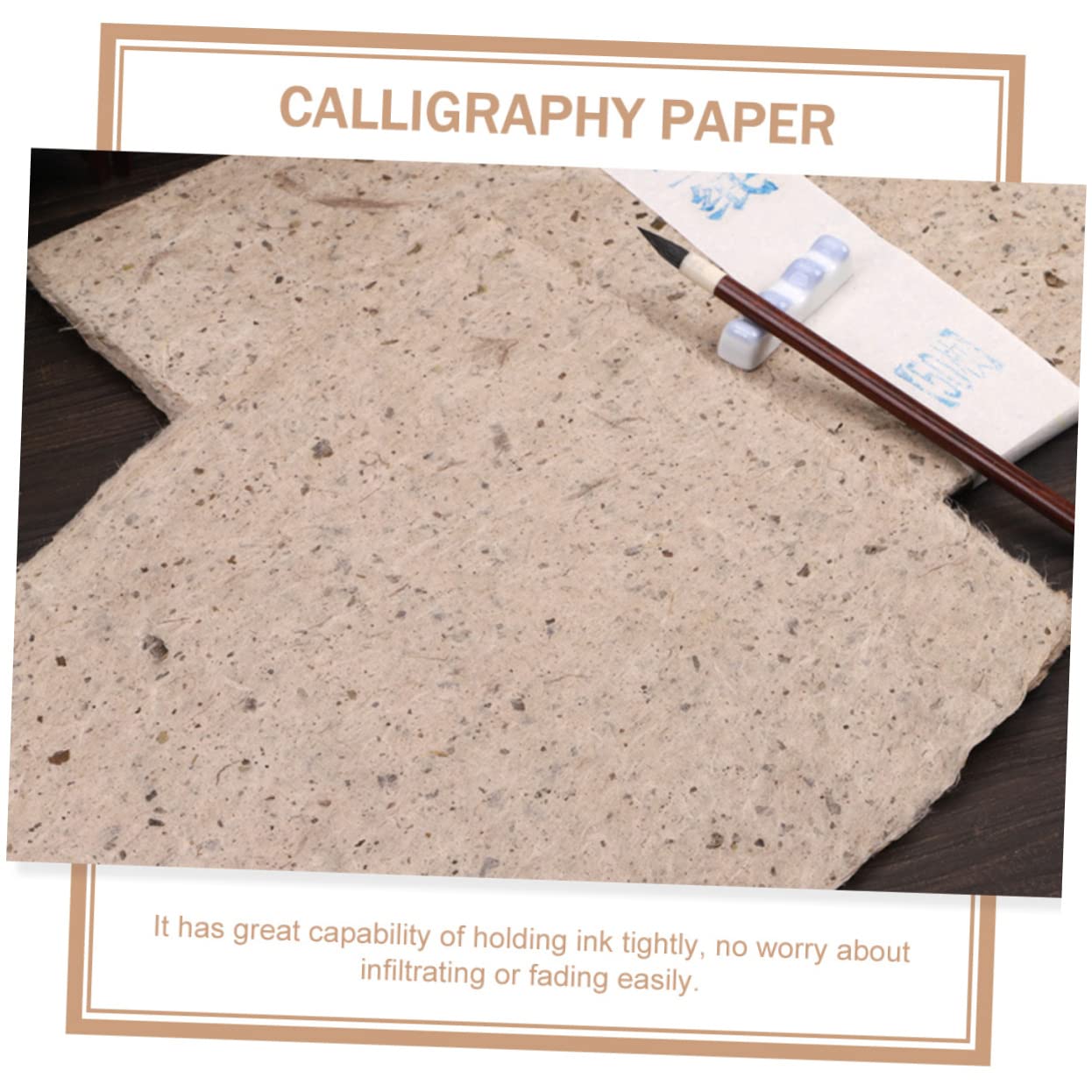 Lurrose 100 Blatt Reines handgeschöpftes Maulbeerpapier handgemachtes DIY-Papier Kalligraphiepapier calligraphy paper aquarellpapier Zeichenpapier Übungspapier für Kalligrafie Reis Papier