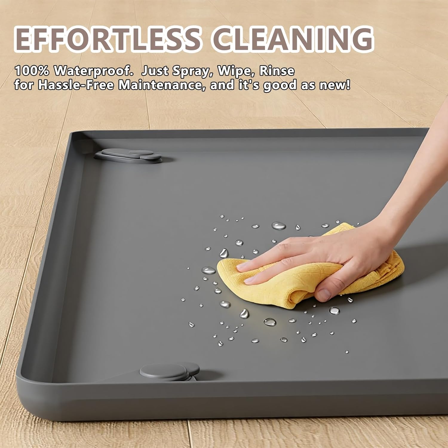 Pee Pad Holder for Dogs Fits Up to 25" x 36" Training Pads Silicone Puppy Pad Holder Tray Non-Slip Dog Pad Holder with Powerful Magnetic Lock Potty Pad Holder for Home Floor Protection