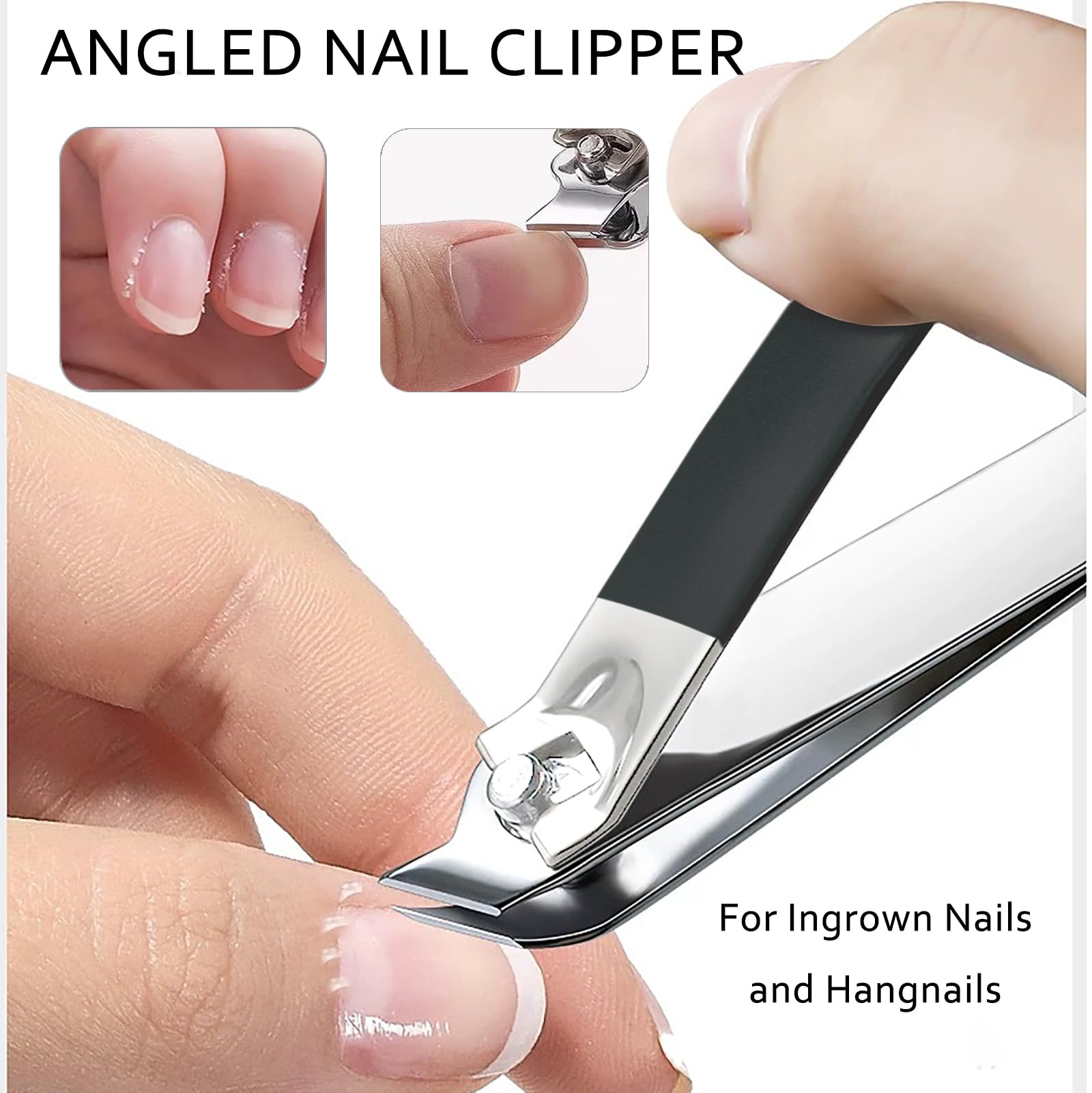 Cortador de uñas de los pies, cuchillo de pedicura para uñas encarnadas, cortador de uñas gruesas, kit de tratamiento de corrección de uñas de los pies, cuchillo de callos