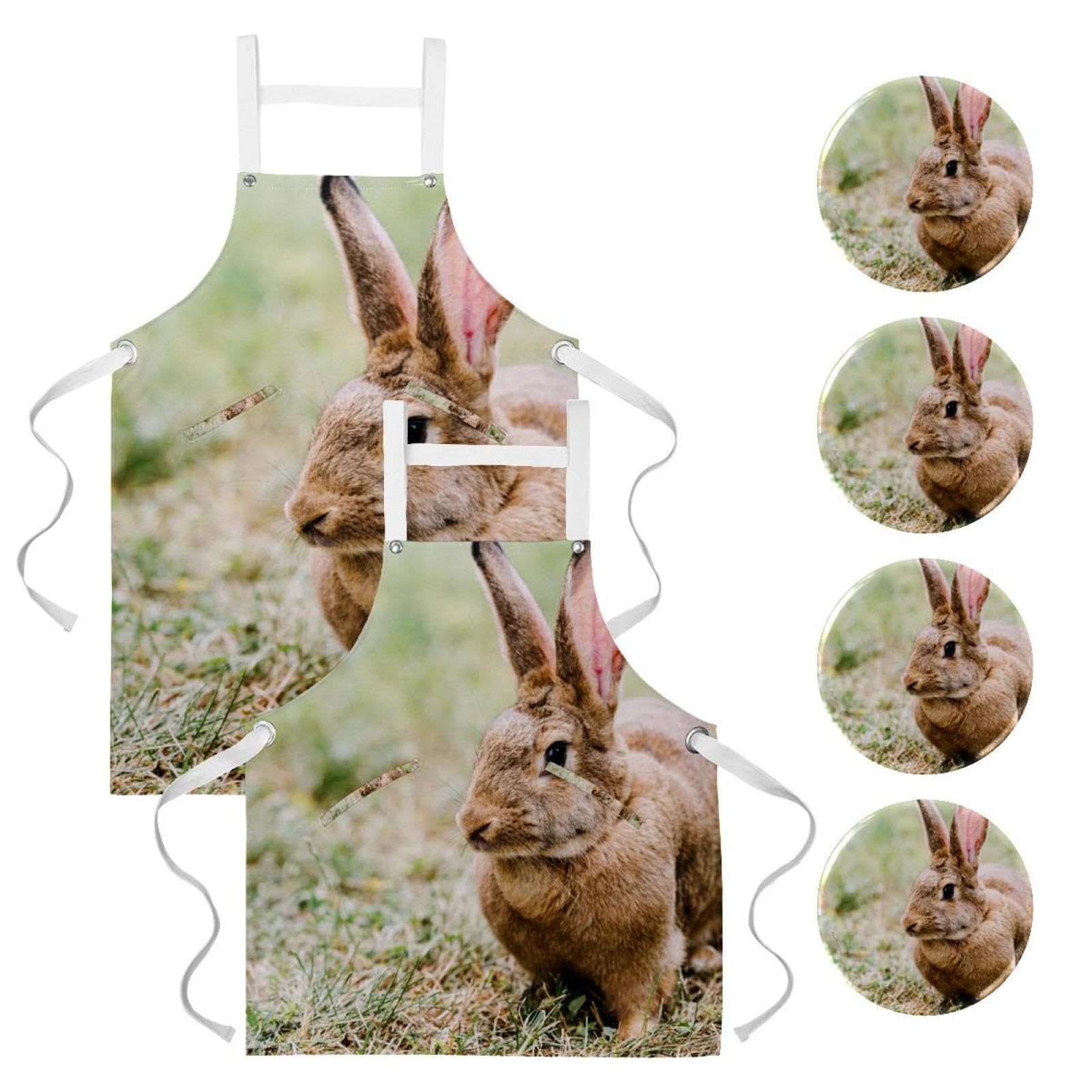 Tablier de serveuse imperméable et résistant avec 4 broches - 7