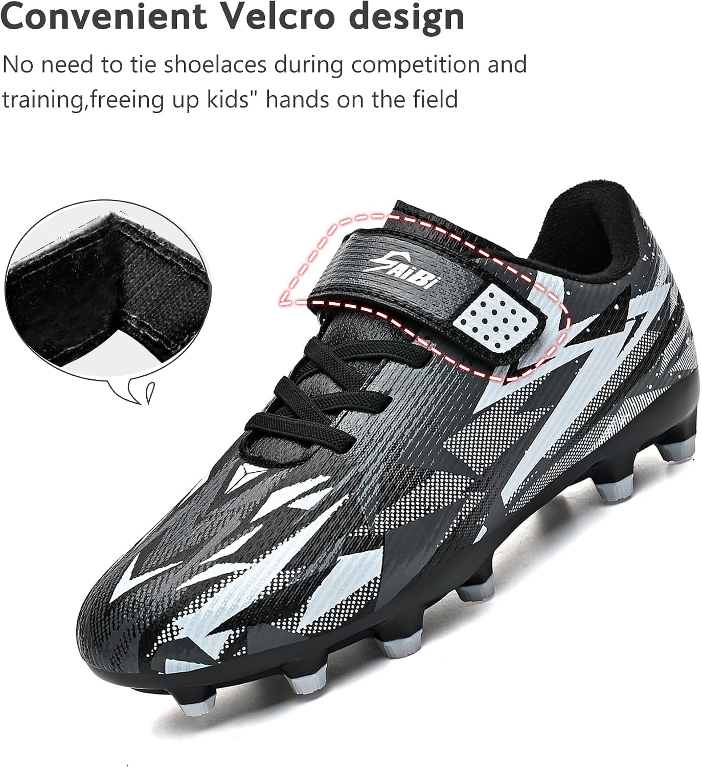 Boys Girls Soccer Cleats Kids Soccer Shoes for Little/Big Kid Outdoor Indoor Firm Ground Athletic Turf Trainning Football Shoes