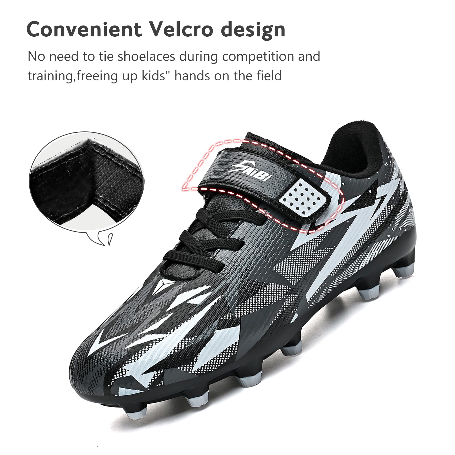 Boys Girls Soccer Cleats Kids Soccer Shoes for Little/Big Kid Outdoor Indoor Firm Ground Athletic Turf Trainning Football Shoes - 5
