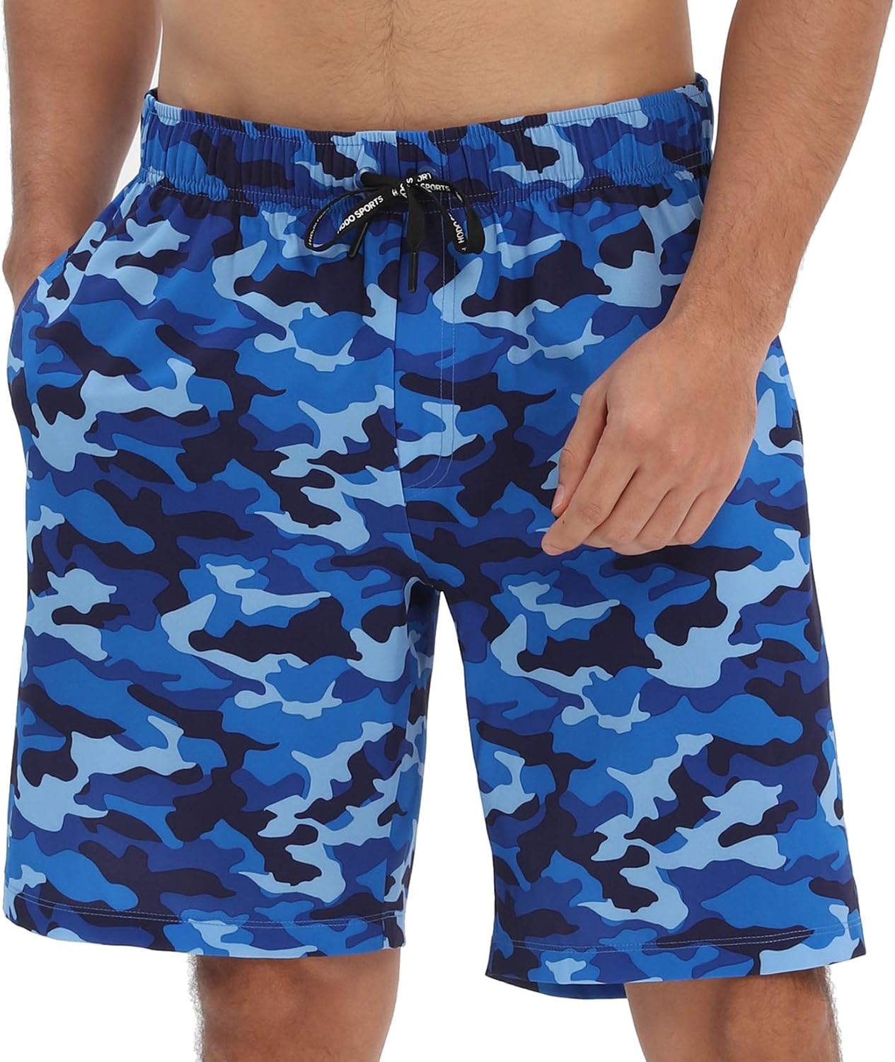 HOdo Mens Swim Trunks with Mesh Liner 9" Quick Dry Swim Shorts Bathing Suits for Men Swimwear Board Shorts wiht Pockets