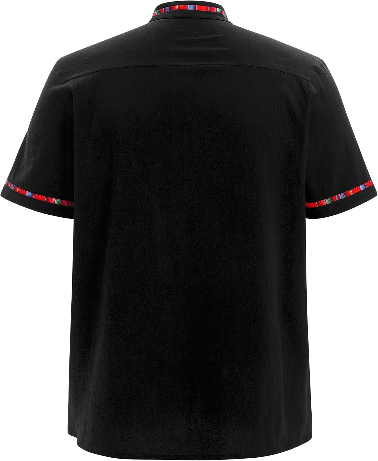 Men's Mexican Guayabera Shirt Short Sleeve Button Down Embroidered Shirt for Cinco De Mayo Traditional Mexican Shirts