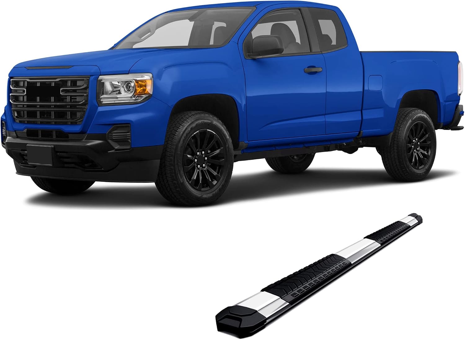 Black Horse Stainless Steel CUTLASS Running Boards Compatible with 2015-2026 GMC Canyon&2015-2026 Chevrolet Colorado Extended Cab