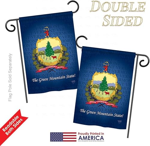 Miniatura 10 de Breeze Decor HG108134 Vermont Americana States Impressions - Casa vertical decorativa para jardín de 28 x 40 pulgadas, 13 pulgadas, 18.5 pulgadas,