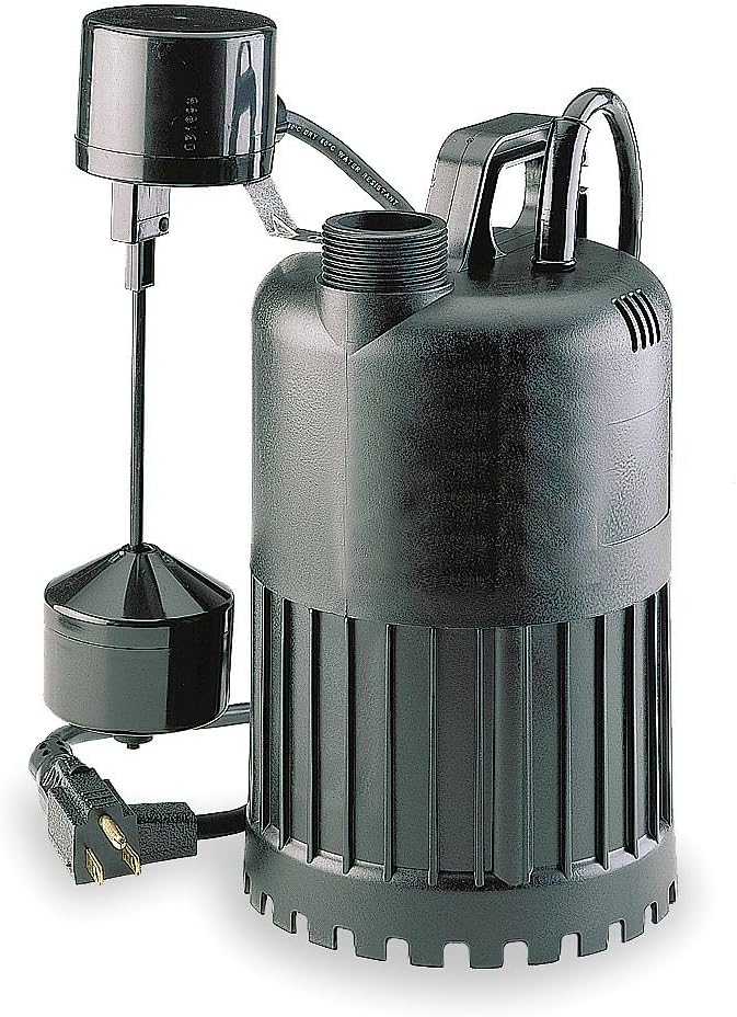 Dayton, 3YU69, Sump Pump, 1/4 HP, 1-1/4 NPT, 10 ft.
