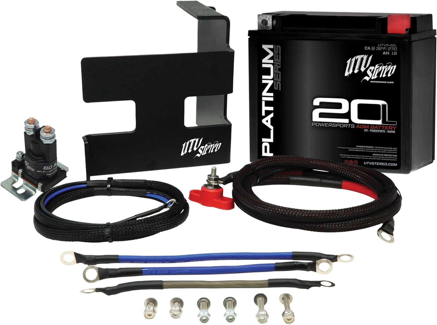 Second Battery Kit w/Battery for Can-Am Maverick X3, w/Premium AGM Battery