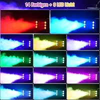 UKing 1500W Ködgép 6 RGB LED Fénnyel, Távirányítós Füstgép 1L Tartállyal Esküvő Buli Színház Halloween Rendezvényekhez 3