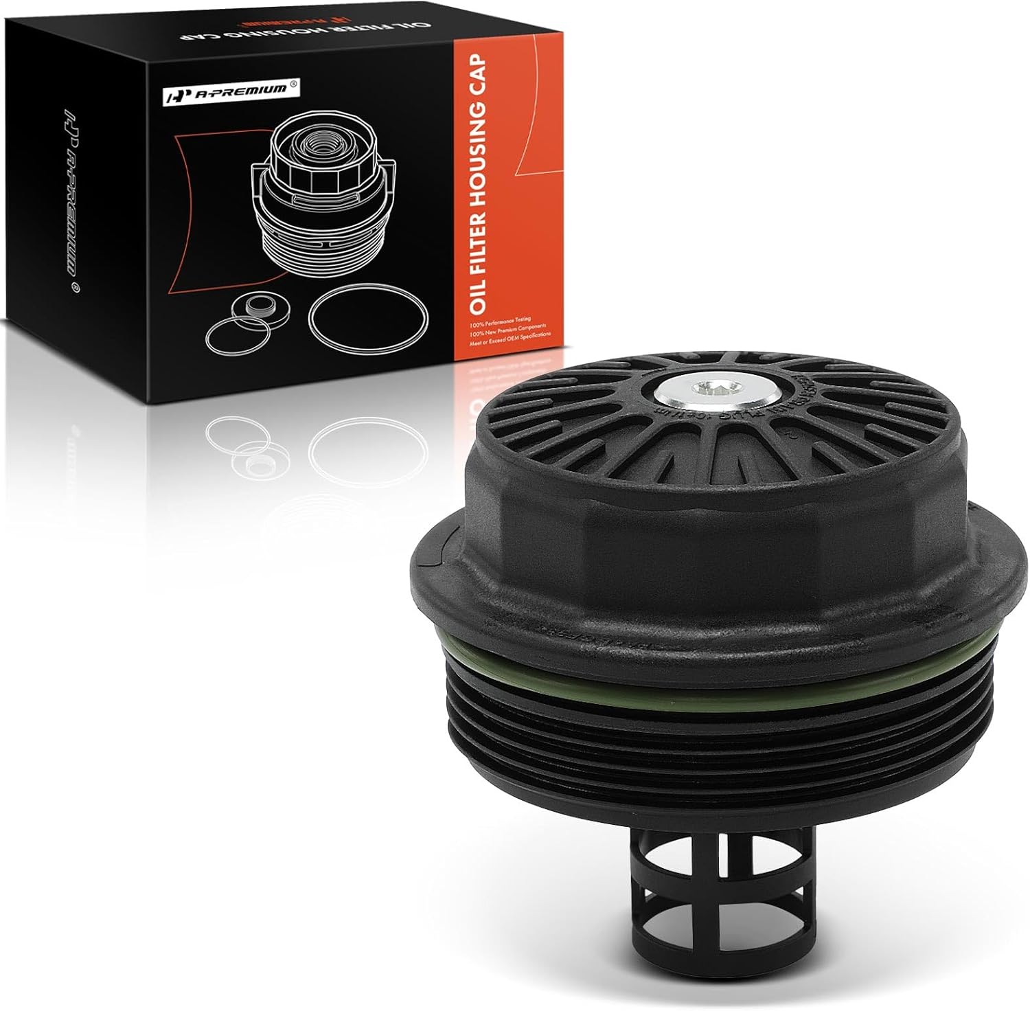 A-Premium Oil Filter Housing Cap Assembly for Ford Escape and Compatible Models