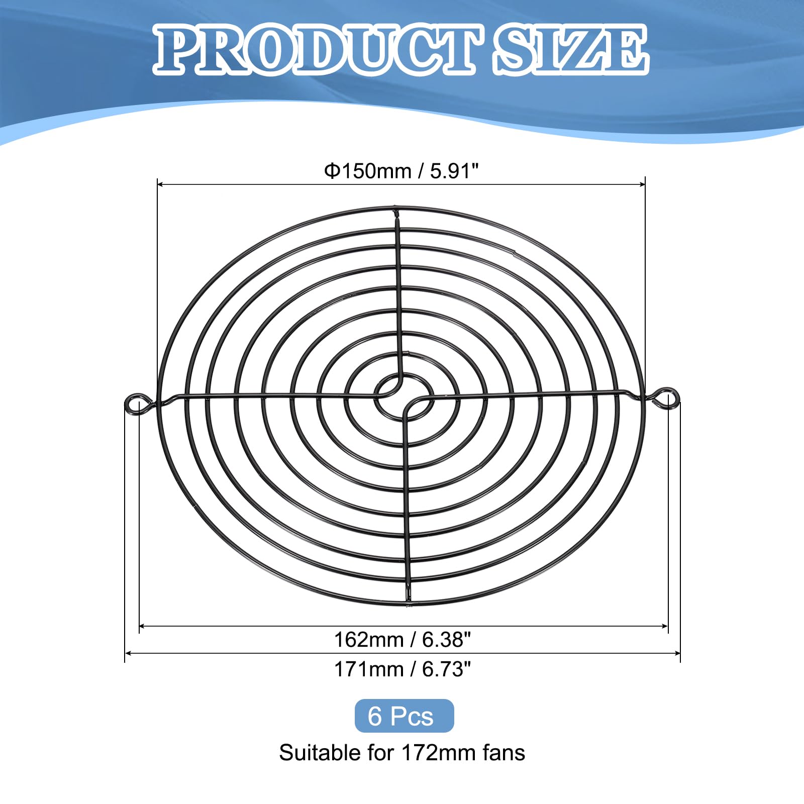 PATIKIL 172mm Fan Finger Grill - Image 2