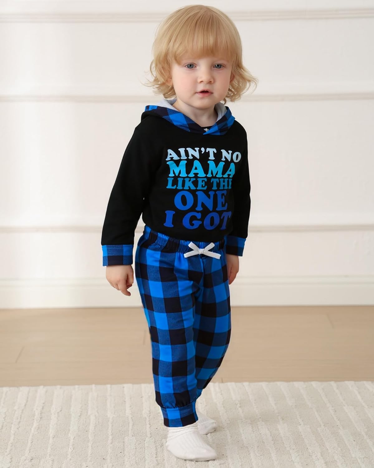 NZRVAWS Newborn Baby Boy Clothes Infant Boy Clothing Hoodie Sweatshirt Long Pants Outfit Set Fall Winter 0-18M - Image 2