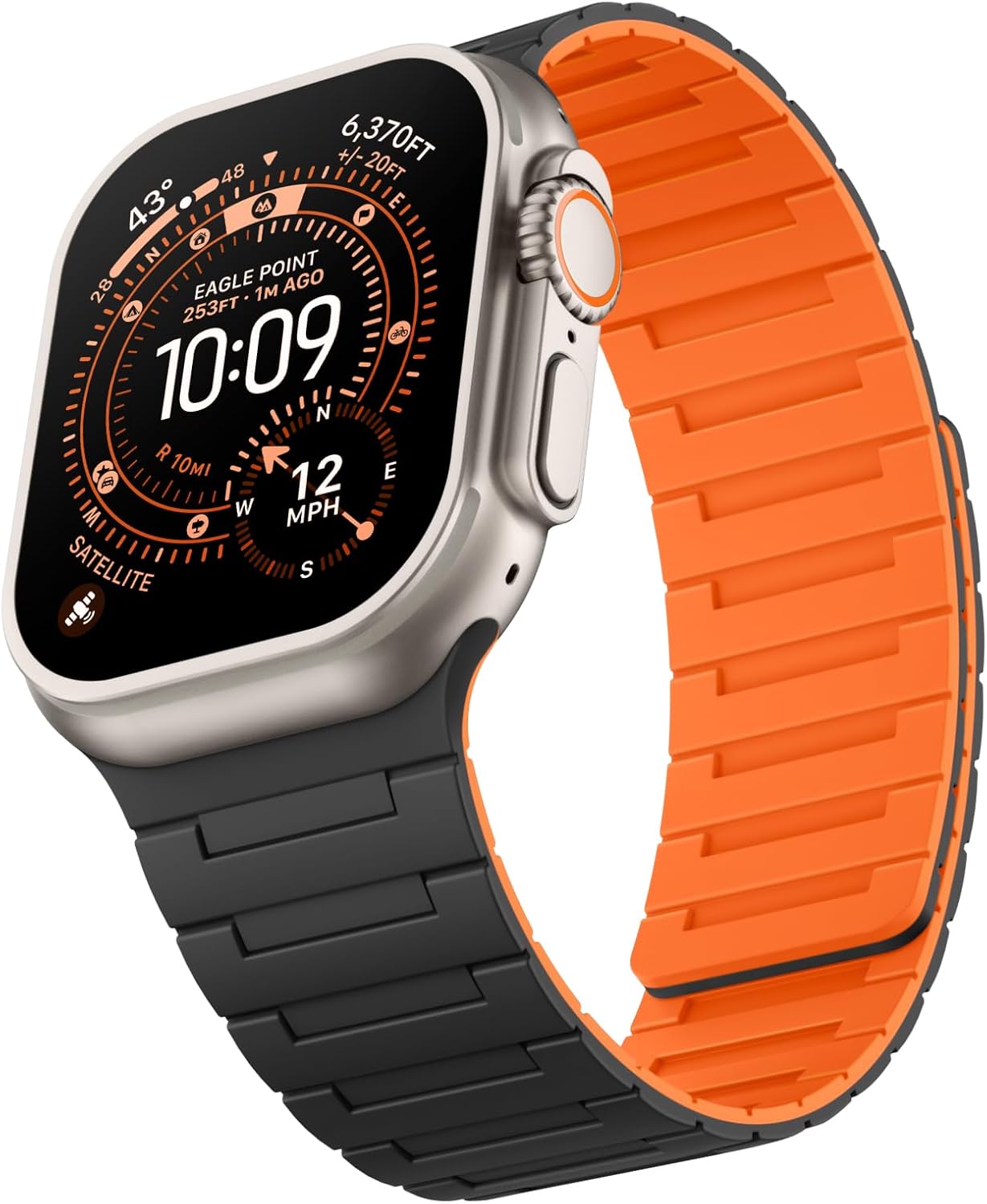 Magnetic band Compatible with Apple Watch Bands for Men Women 44mm 45mm 46mm 49mm 42mm, Silicone Sport Strong Magnet Strap Wristband for iWatch Ultra 3/2 Series 11 10 9 8 7 6 5 4 3 SE