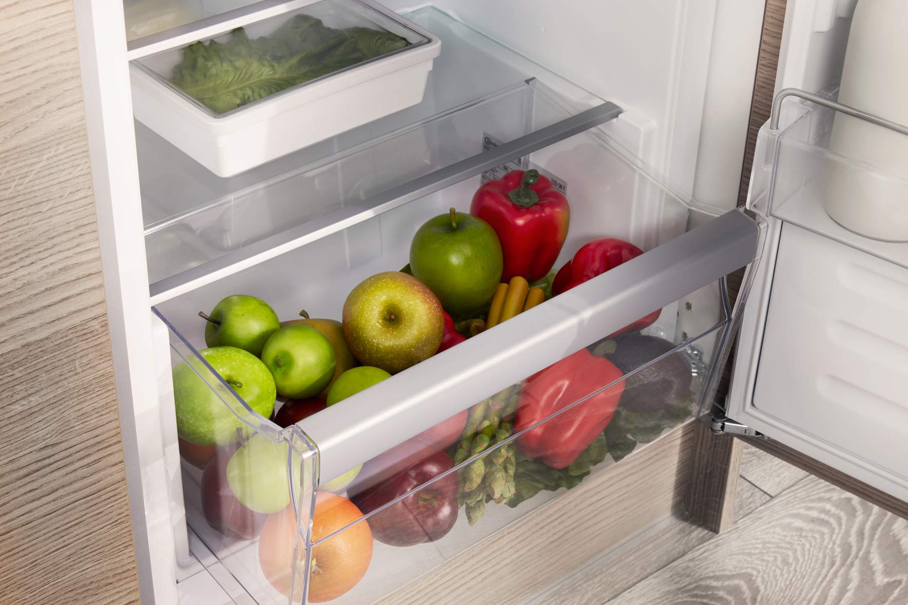 Bauknecht KSI 12VF2 Einbau-Kühlschrank (Nische 122) / Gesamtnutzinhalt: 209 Liter/ Abtauautomatik im Kühlteil / Elektronische Temperaturregelung / Elektronische Steuerung über LED Display