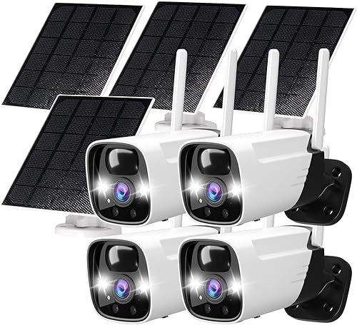 ELECCTV Cámara de seguridad inalámbrica de 3 MP para exteriores con visión nocturna a color sin tarifa mensual sistema WiFi de vigilancia con