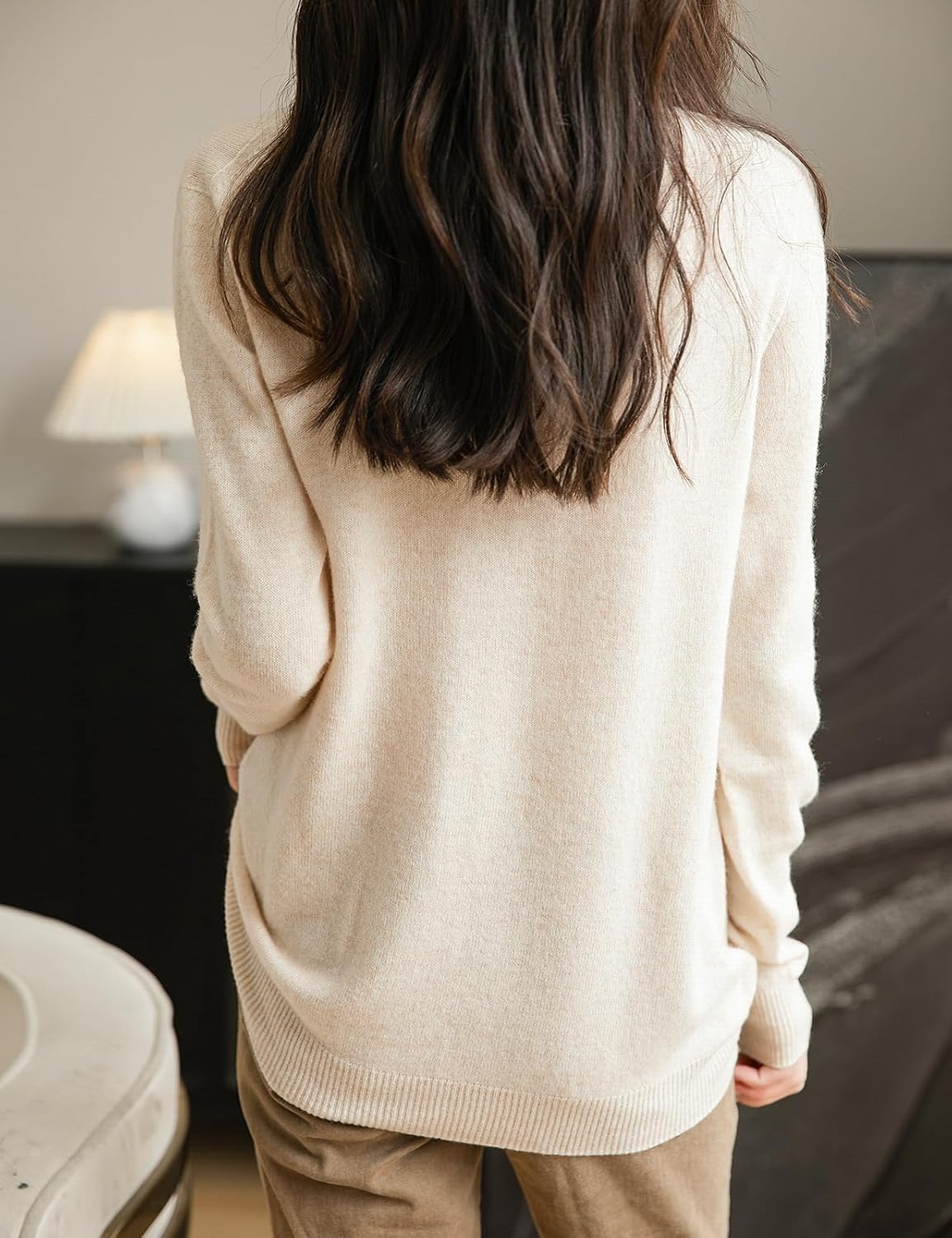 Chanyarn Women's 100% Merino Wool Seamless Sweater Mock Neck First-Line Ready to Wear Long Sleeve Knitted Pullover Tops - Image 6