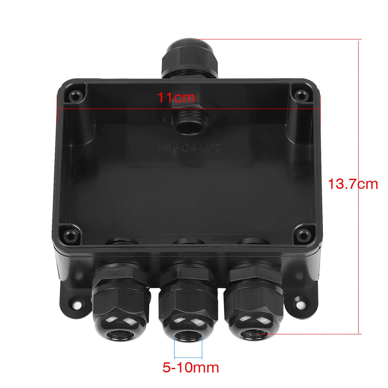 Chefic Junction Box, IP66 Waterproof Cable Connector Large 4Way Outdoor Junction Box