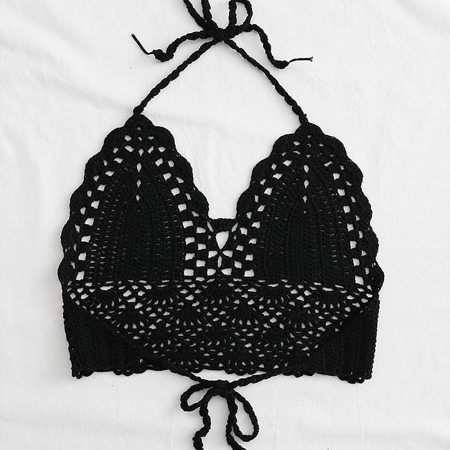 wonuu Women Summer Beach Crochet Top Bralette Knit Bra Bikini - Image 4