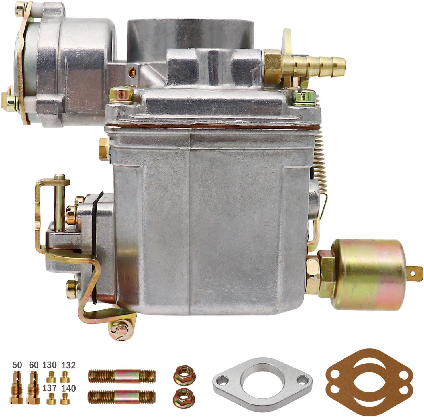 Carburetor 39 PICT for VW Beetles Super Beetles 1971-1979 Dual Port 1600cc Engine 12V Air Cooled Type 1 Engines Automatic Choke Thing Karmann Ghia Squareback Transporte OEM#113129031K,98-1289-B
