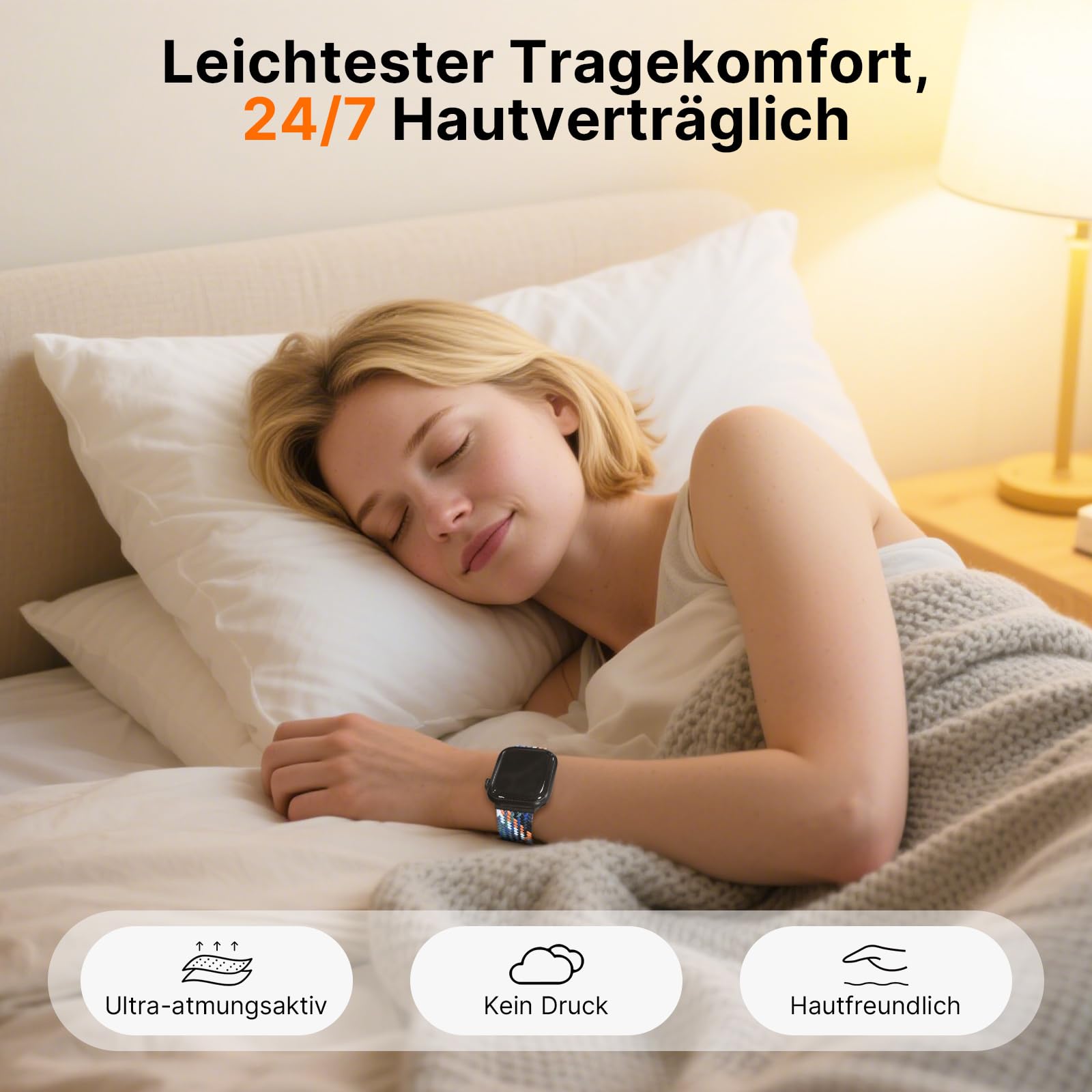 Fullmosa Geflochtenes Armband 2026 – Kompatibel mit Apple Watch 46mm 45mm 44mm 42mm 49mm für iWatch SE 3 2 1, Series 11 10 9 8 7 6 5 4 | Sport Nylon-Armbänder mit Magnetverschluss für Damen Herren