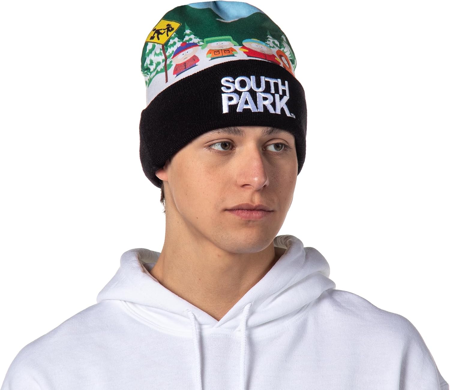 Bioworld South Park Beanie Cartman Kenny Stan Kyle Sublimated Embroidered Knit Beanie Hat Cap Multicolor - Image 2