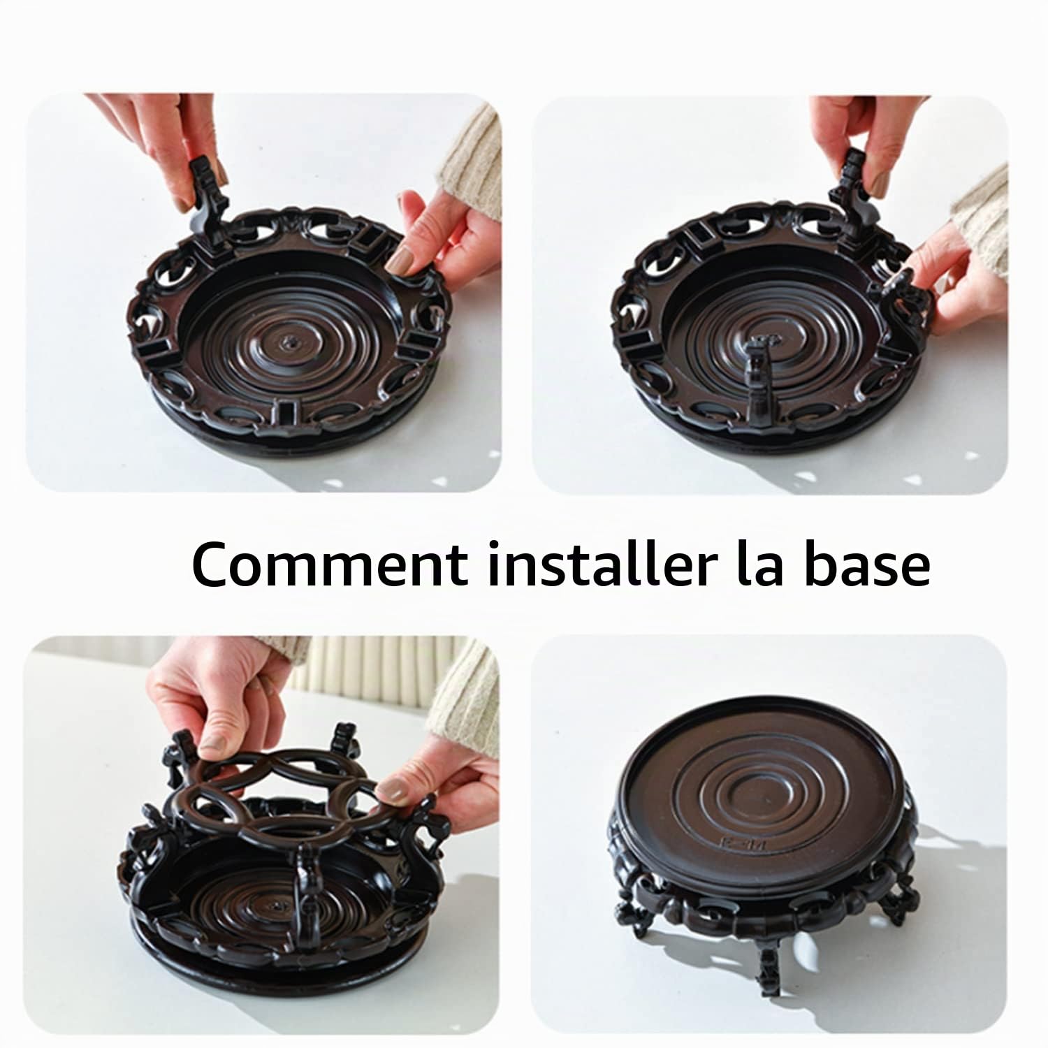 Bocal à Poissons, Boule Plastique Aquarium pour Aquariophilie avec Fond d'aquarium avec Support,Ronde Aquariophilie Plastique pour Les Fleurs ou comme Verre à Poisson, Bureau, Poisson 20 cm