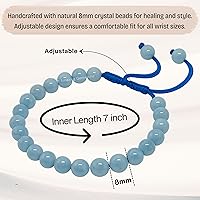 Vista 83 de Amazing Gemstone Crystal Bracelet for Women Men's Gifts - Protection Healing Crystal Bracelet - 8mm Gemstone Beaded Adjustable Bracelet Pulseras
