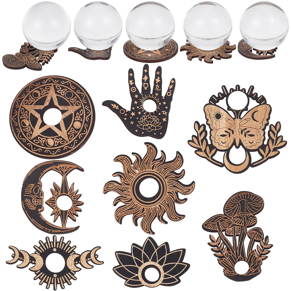 Mini supports en bois pour planchette lune et tarot Lot de 8 CREATCABIN