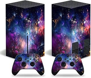 Xboxシリーズ X スキンステッカー フルボディビニールデカールカバー Microsoft Xboxシリーズ Xコンソール&コントローラー用 パープルユニバース