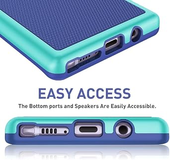 Samsung Galaxy Note 8 Case with 2 Pack HD Soft Screen Protector, Blue