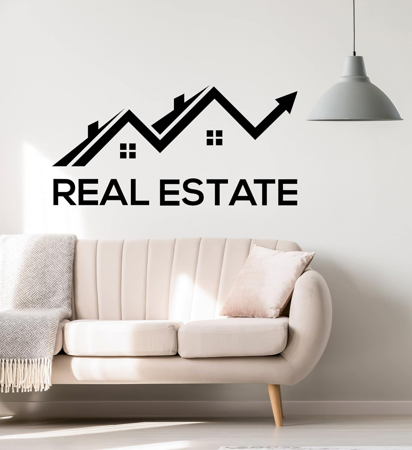 Vinyl Wall Decal Real Estate Agency Broker Home Rent House Stickers Mural (ig6364) Black