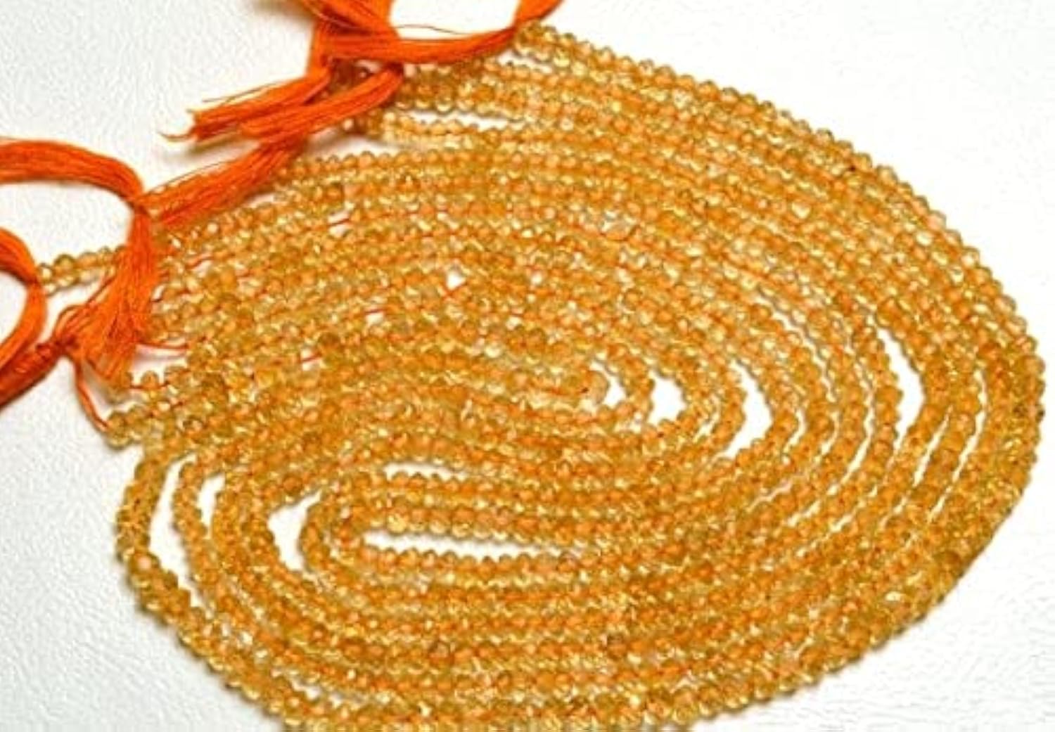 Citrine naturelle perles de 3mm pour fabriquer un cadeau d'anniversaire personnalisé