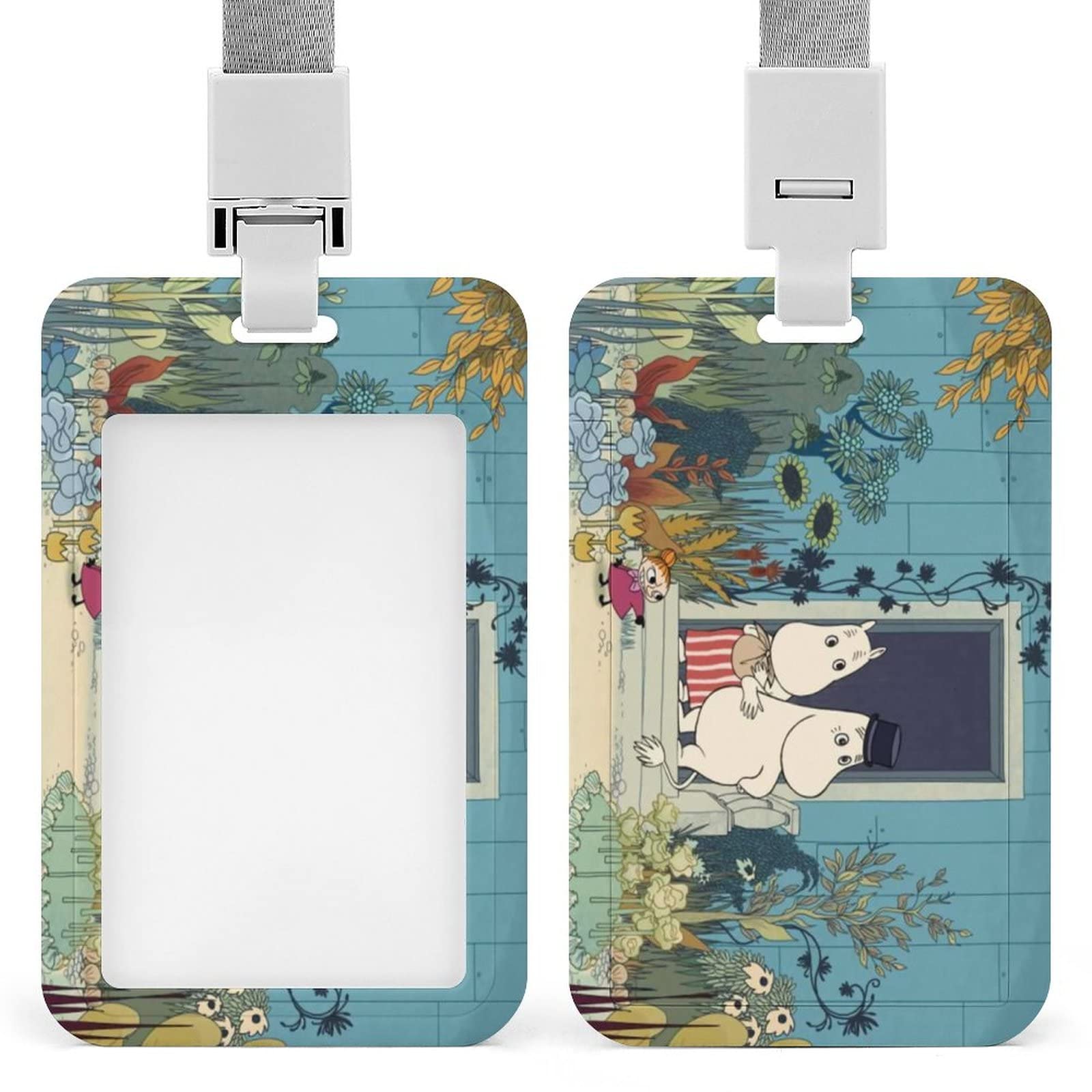 Amazon Co Jp パスケース ムーミン 社員証ケース 縦型 Idカードホルダー ネームホルダー バッジホルダー Idカードケース 胸ポケットクリップ クリップストラップ付き 両面用 名刺ホルダー 名札ケース 定期入れ 通勤 通学 ファッション