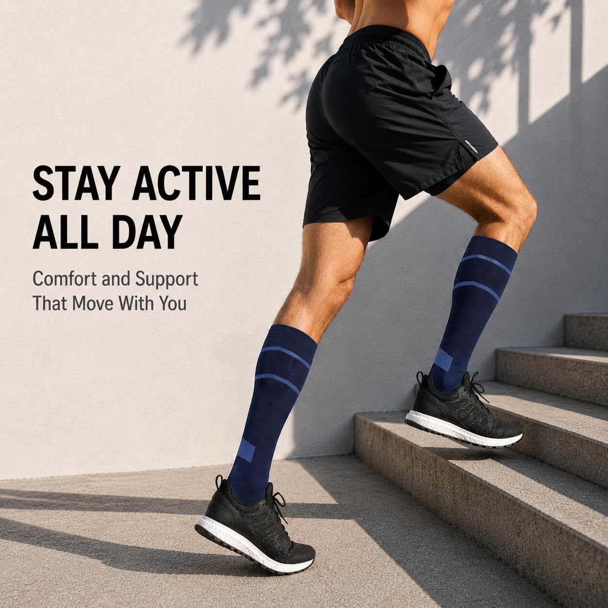 ACTINPUT Copper Compression Socks Men & Women 4 Pairs,Best Support for Nurses,Running,FLying,Athletic