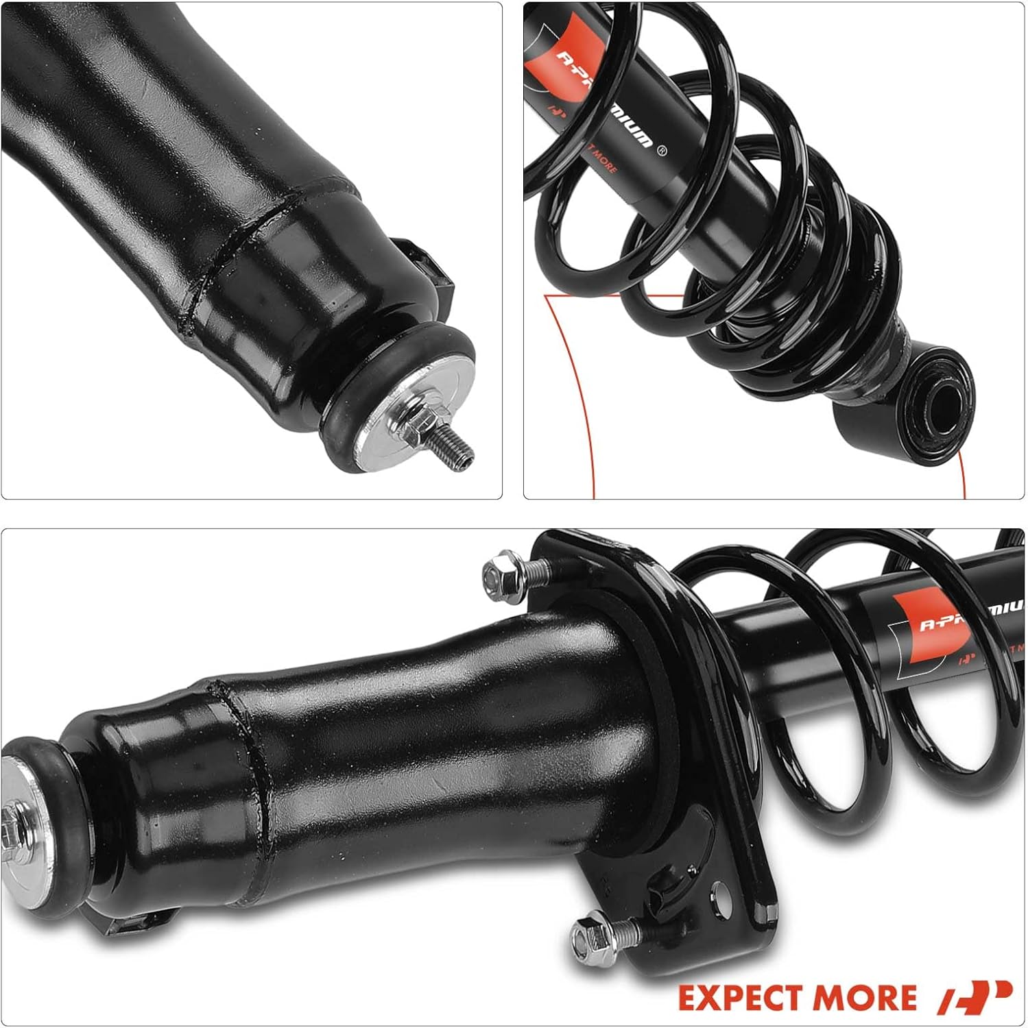 A-Premium Rear Complete Struts Compatible with Mazda RX-8 [Coupe] 2004-2008 - 2x Replacement Suspension Shock Absorber with Coil Spring Assembly