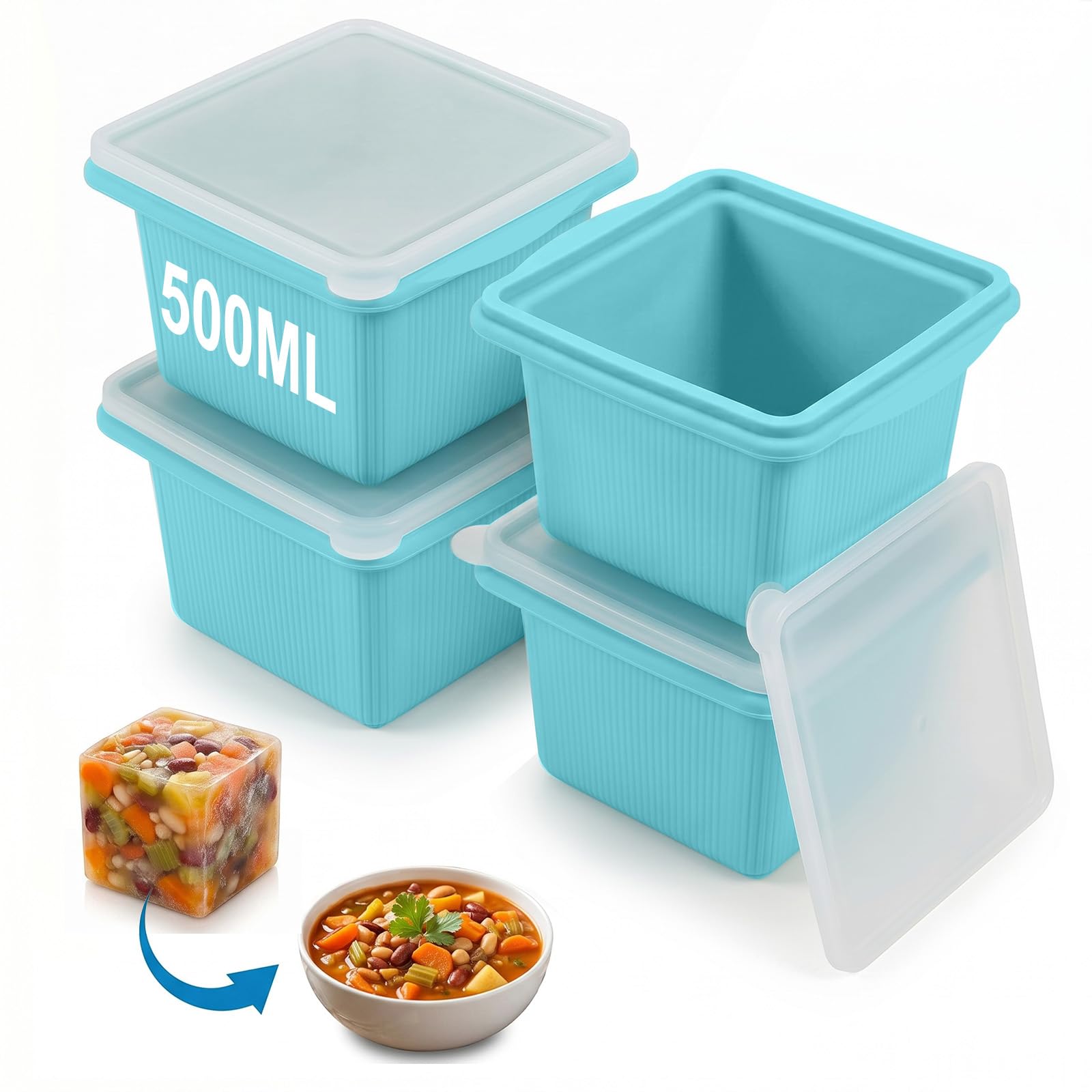 Moule congélation silicone géant pour batch cooking et conservation de sauces ou soupes maison