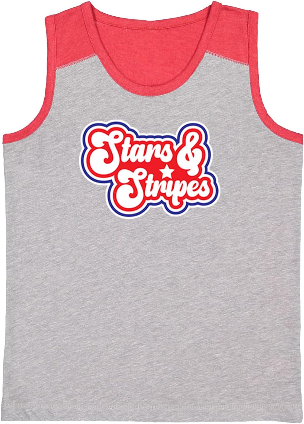 Stars & Stripes - USA American Youth Contrast Back Tank Top