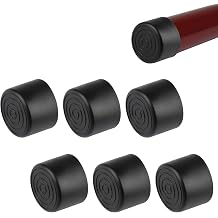 6Pcs 42mm Round Rubber Handrail End Cap, Black
