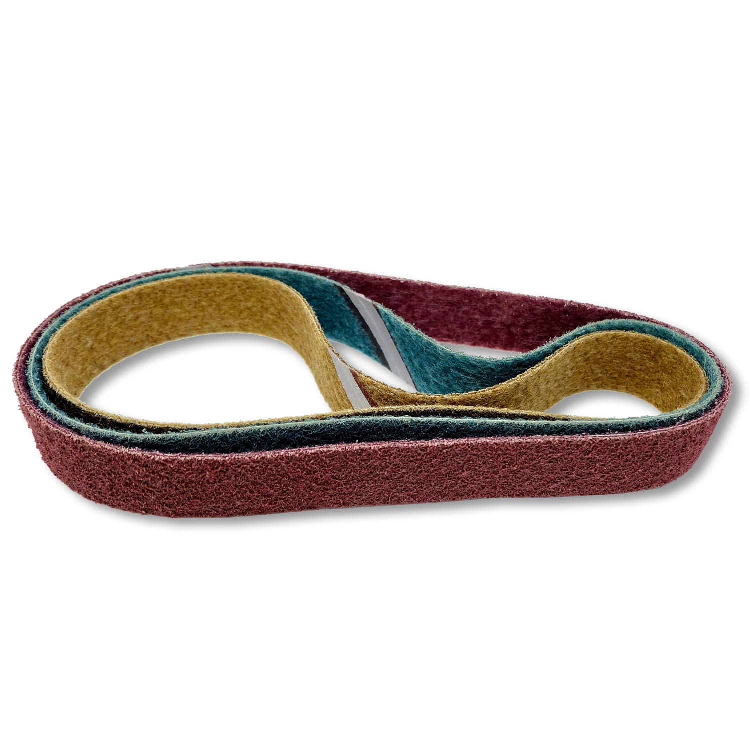 Red Label Abrasives 2 X 42 Inch Non Woven Surface Conditioning Sanding Belts for Knife Makers and Metal Fabricators - Coarse, Medium, and Fine Grits