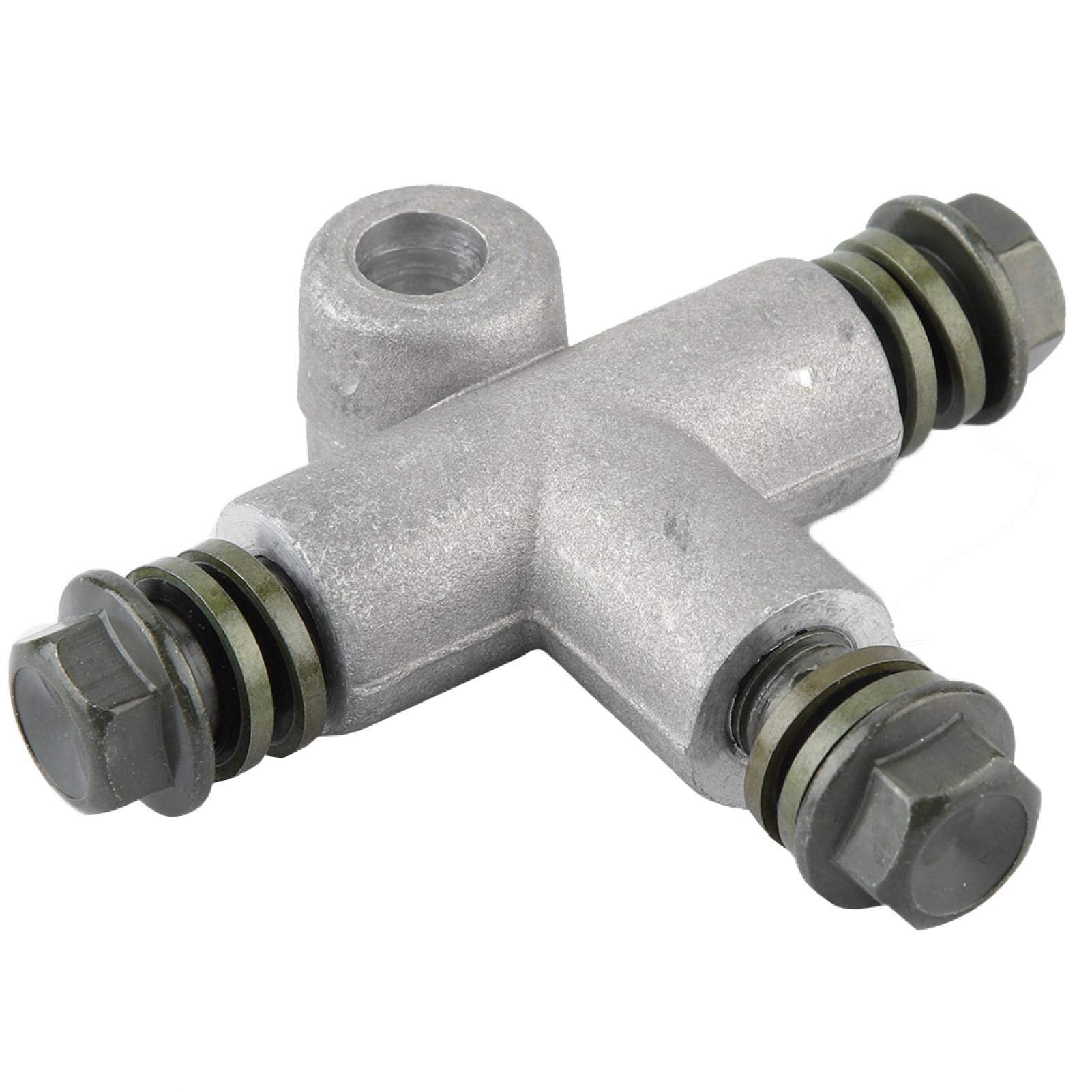 3-drogowy Wąż Hamulcowy łącznik Rurowy Trójnik, Motocykl ATV Hydrauliczny 3-drogowy Przewód Hamulcowy Adapter do Węża Hamulcowego Trójnik łącznikowy 10mm