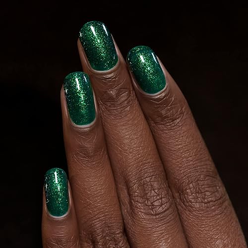 Miniatura 5 de ILNP Good Fortune - Esmalte de uñas verde esmeralda radiante con brillo