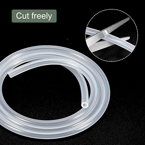 Miniatura 134 de YOKIVE Tubo de silicona, transferencia de agua, ideal para bomba (negro, 0.315 x 0.394 in IDxOD, 3.3 ft) Beige,Negro,Azul / Patchwork,Claro,forro