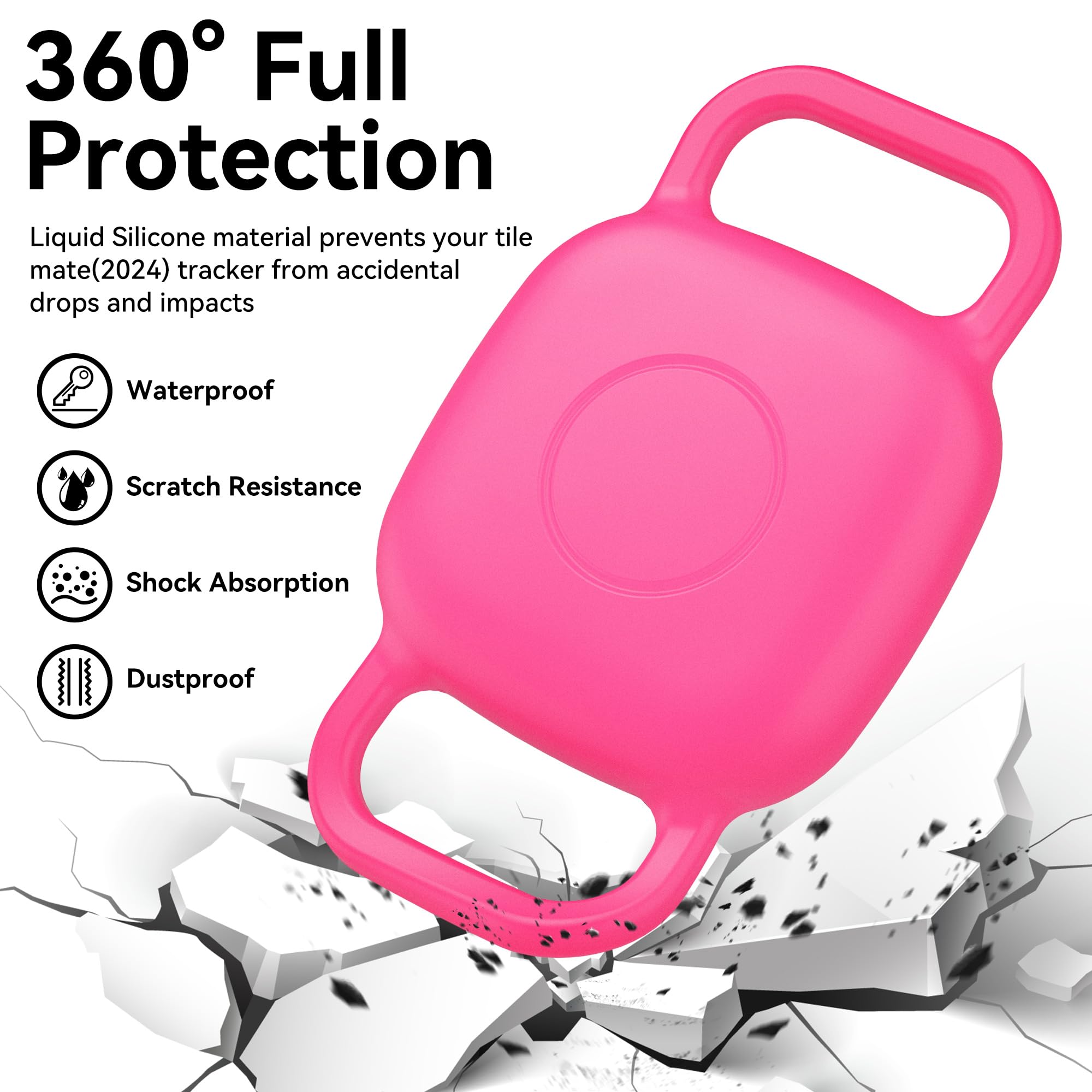 DDJ Dog Collar Case for Tile Life360 Mate 2024/2022 Bluetooth Tracker - Image 4