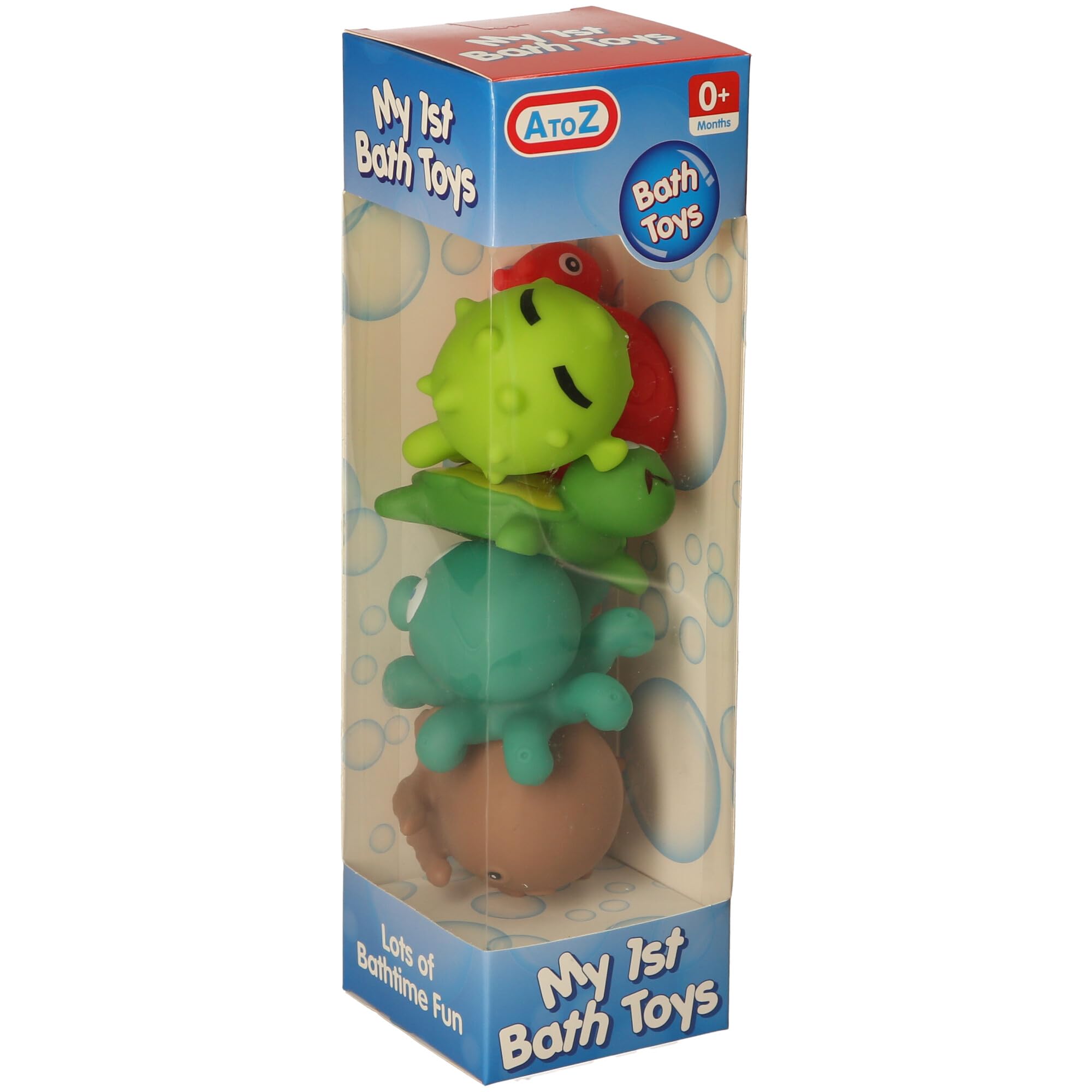 Atoz My 1st Bath Toys, Sea Creatures Set for 0+ Months, 5 Pieces with Fish, Turtle, Octopus - Image 2
